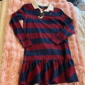 Ralph Lauren - Striped Navy and maroon Dress